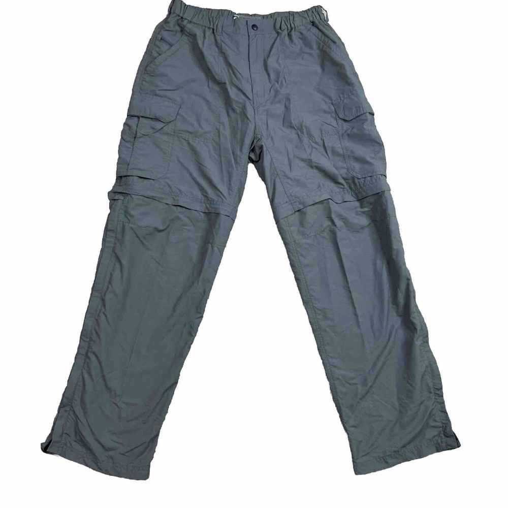 REI Mens Hiking Pants Dark Gray Convertible Size L x32 Nylon Performance Outdoor